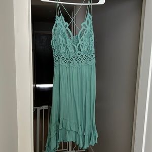 Free people dress size large sea foam green worn one time